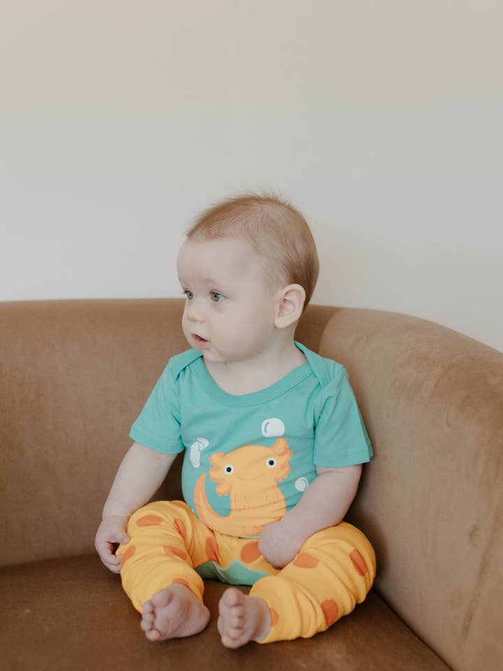 Axolotl Baby Bodysuit for engroshandel hos Doodle Pants