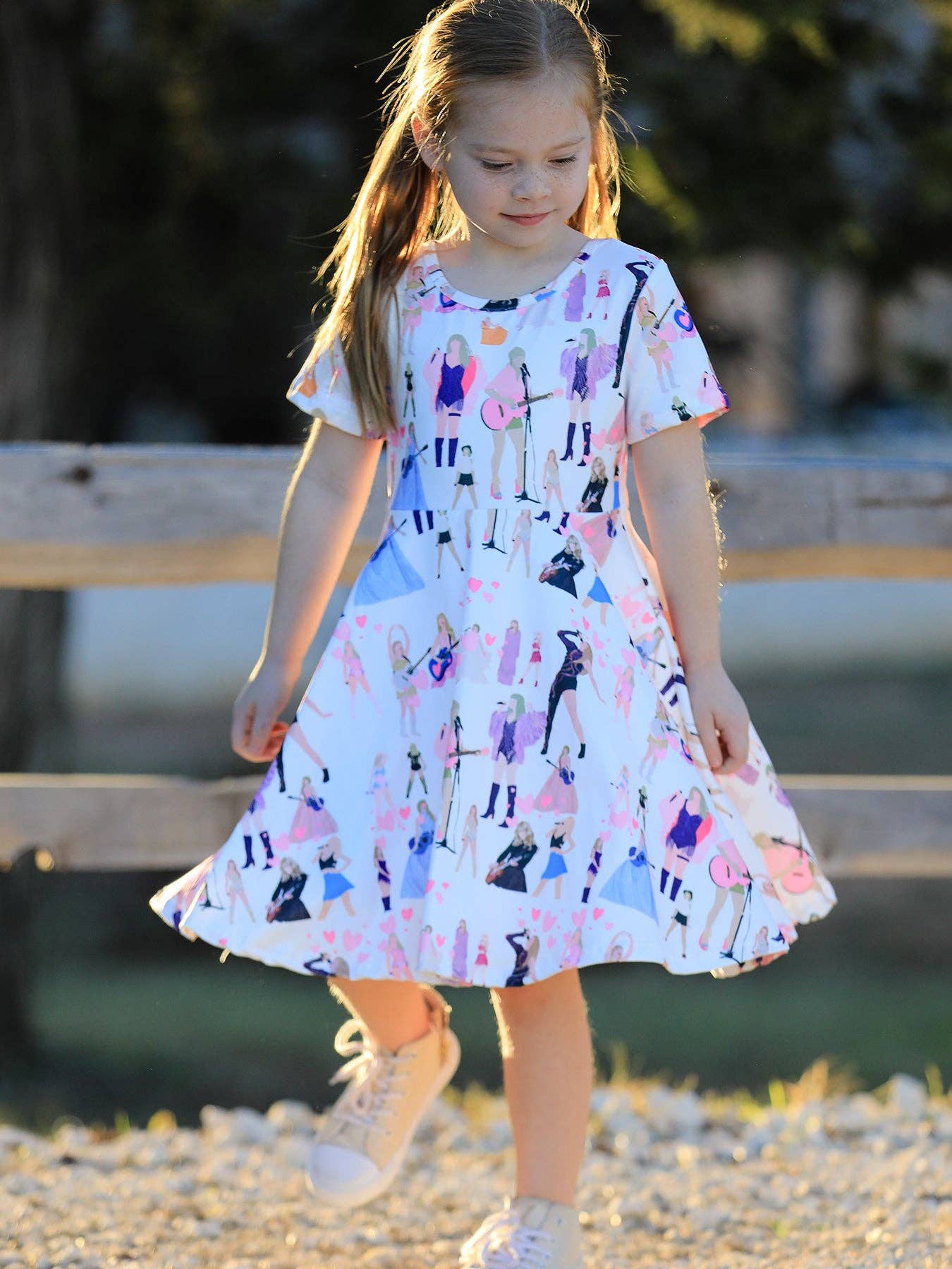 Rylee Faith Designs - Wholesale Dress - Kids - TS Print Milk Silk Short Sleeve Print Girls Dress3