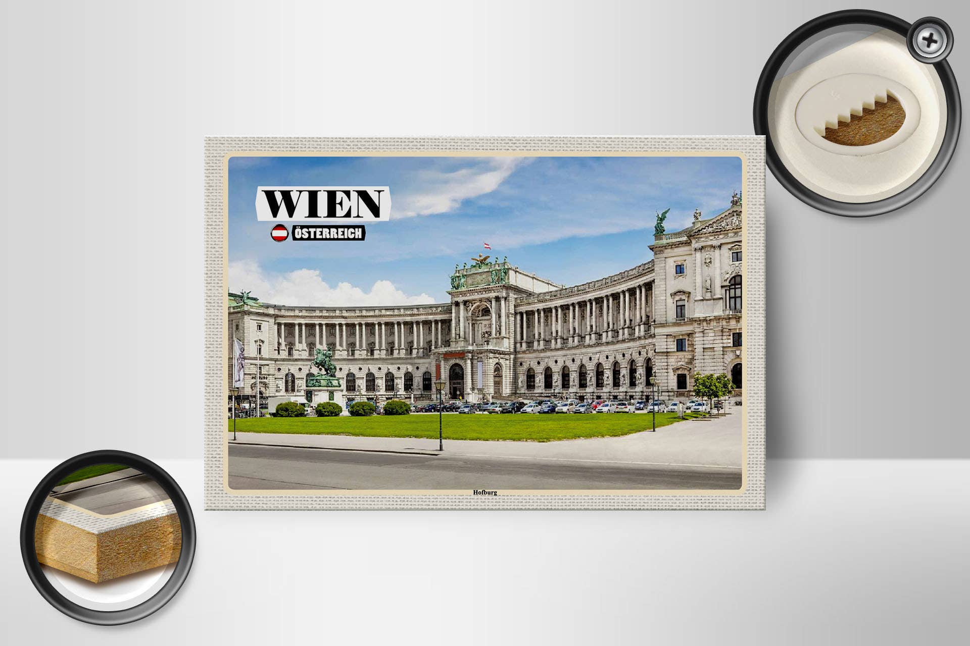 Femer - Wholesale Sign - Vienna Austria Hofburg Architecture Wooden Sign 18x12cm1