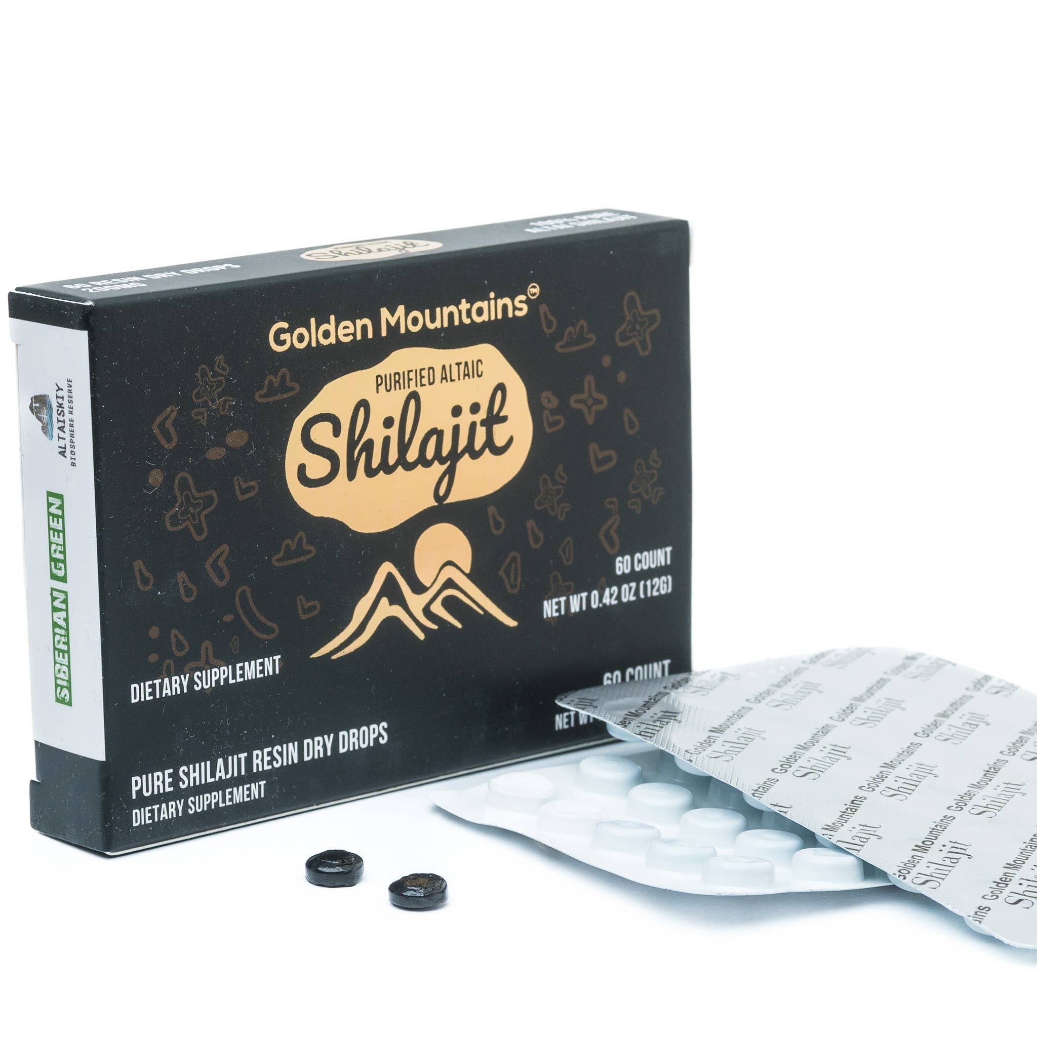 SiberianGreen - Vendita all'ingrosso Unguenti/Balsami/Creme curative - Confezione da 3 - 180 compresse di Shilajit Altai in gocce secche premium pure4