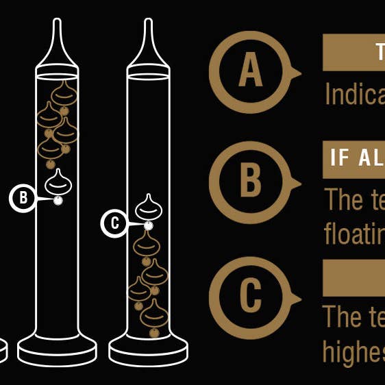 Heebie Jeebies - Wholesale Thermometer - Galileo Thermometer Large 17" Classic Weather Tool