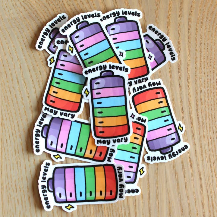 x The Fancy Firefly - Wholesale Sticker - Energy Levels May Vary – Waterproof Die-cut Sticker3