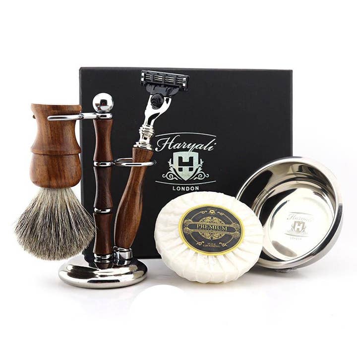 Haryali London - Wholesale Shaving Set/Kit - Men's - Haryali's Wooden Shaving Set9