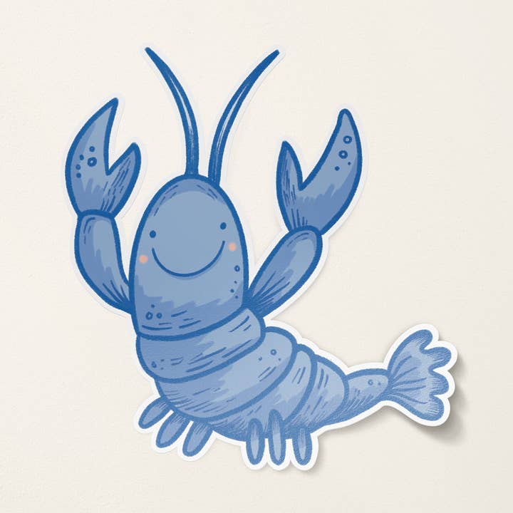 Blue Lobster Sticker for wholesale by Little Something Co.