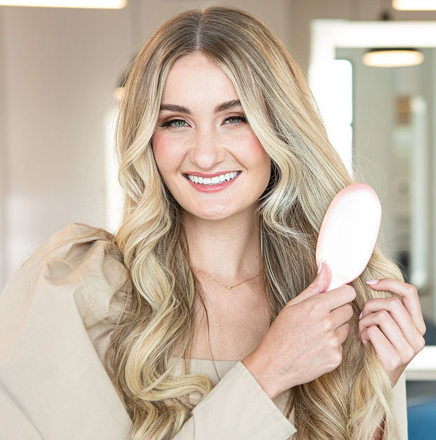 Rock & Ruddle – wholesale Hair brush/comb – Detangling Boar Bristle Hairbrush Rose Gold2