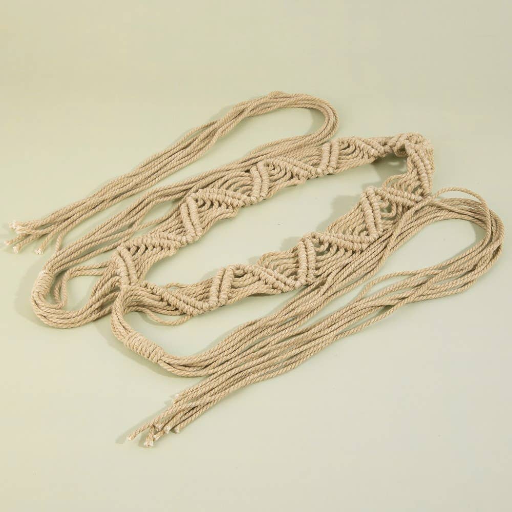 Collections by Fame Accessories – Cinto - Mulher por atacado – Cinto de moda trançado corda6