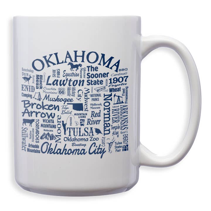 Oklahoma Destination Mug - Where Life Takes You for wholesale by The Buffalo Works