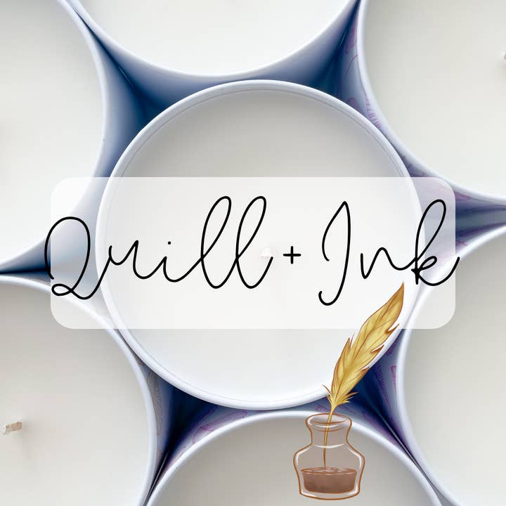 6 Pressed Paper + Ink Tin Candles Unlabeled / No Branding for wholesale by Pink Sugar Soapery, LLC.