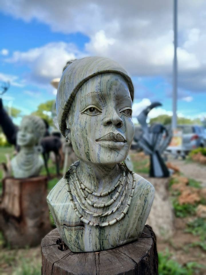 Handcarved Female Bust for wholesale by AVAC Arts