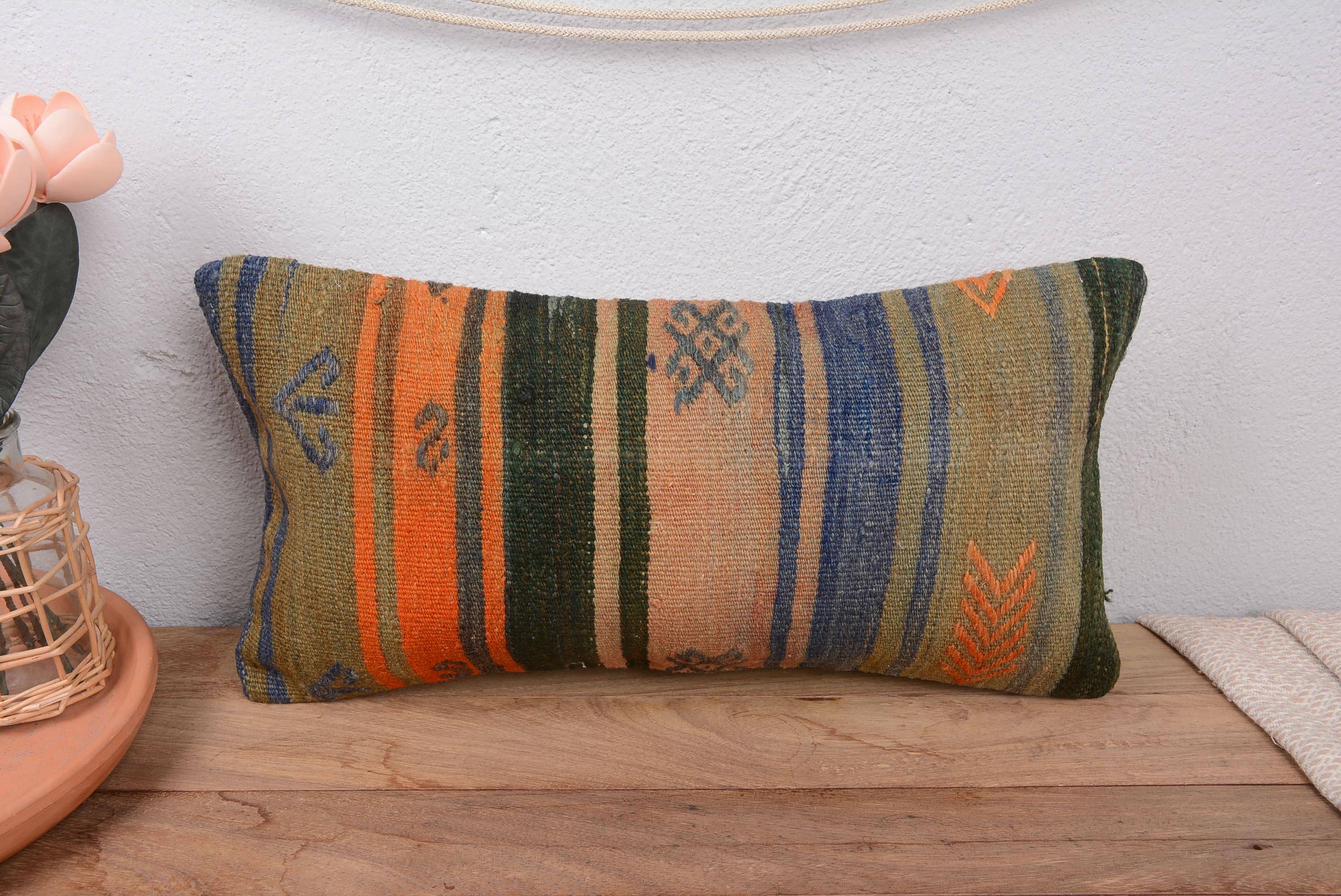 Kilim Pillow Decors – wholesale Throw pillow cover – Antique Kilim Boho Lumbar Pillow Sham Cover 10x201