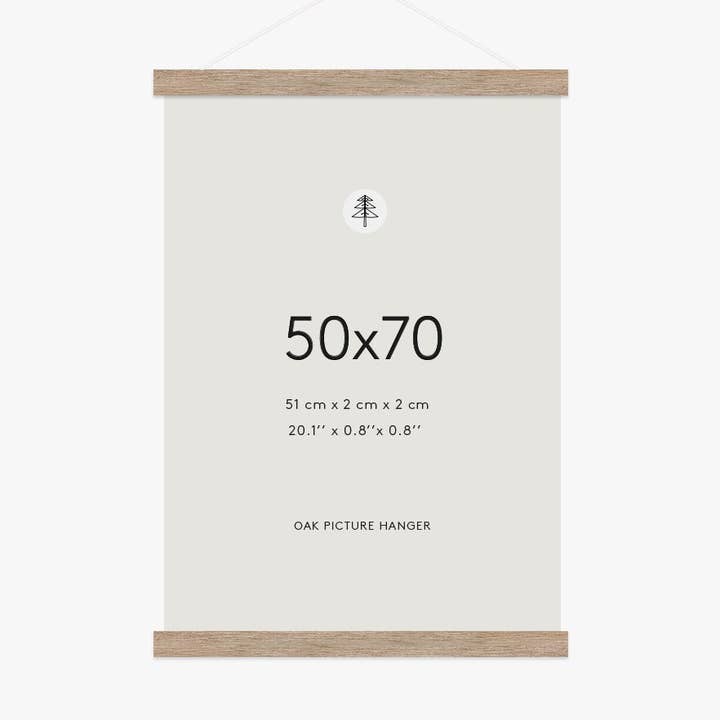 Little Otja - Wholesale Picture Frame - Magnetic Oak Poster Hanger, 50x700