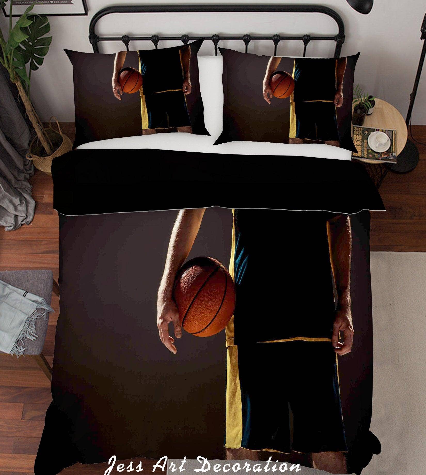 Jess Art Decoration - Wholesale Bedding set - 3D Basketball Player Quilt Cover Set Bedding Set Pillowcases 53