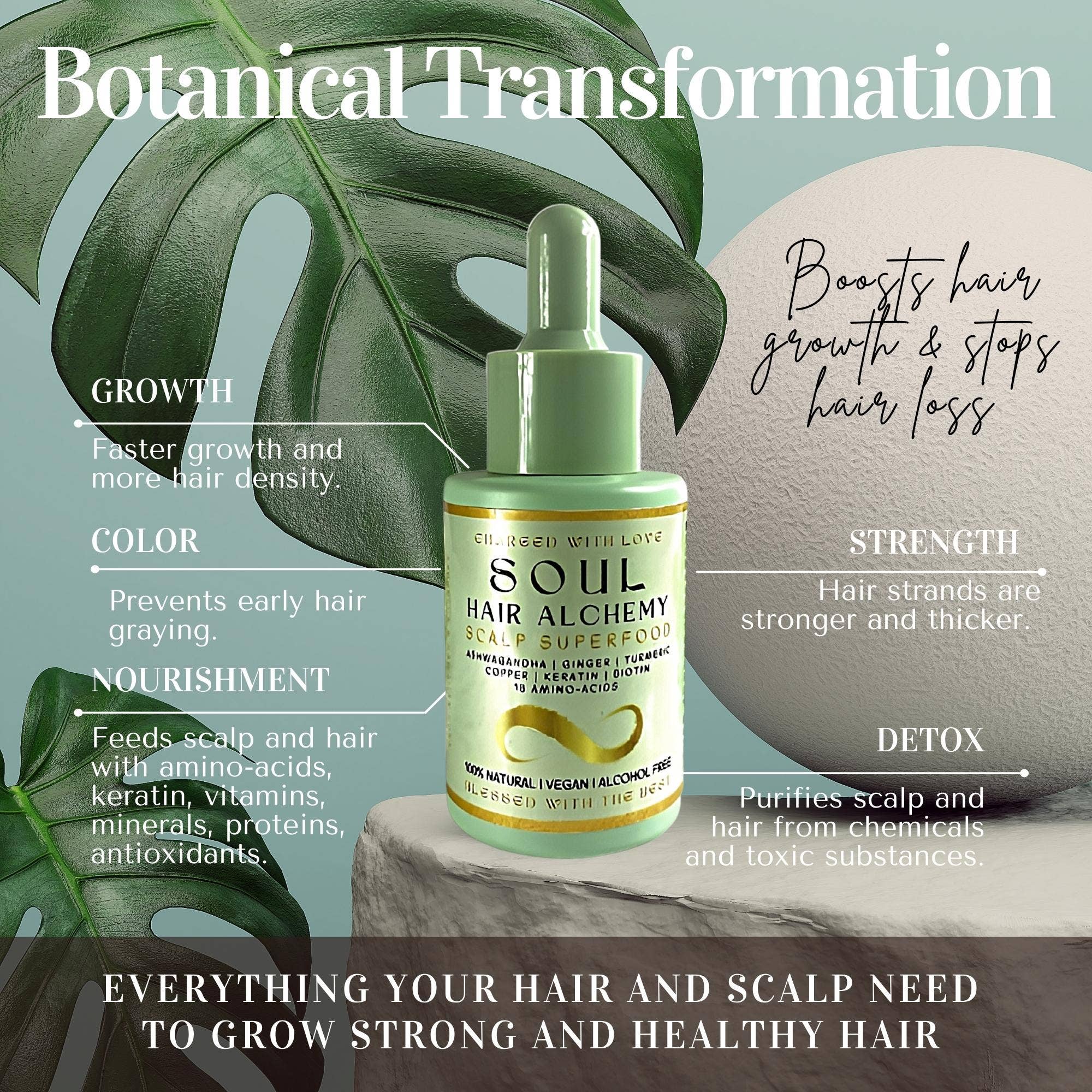 The Sacred Essence - Wholesale Hair Oil - SOUL - Ayurveda Hair Growth Elixir 5