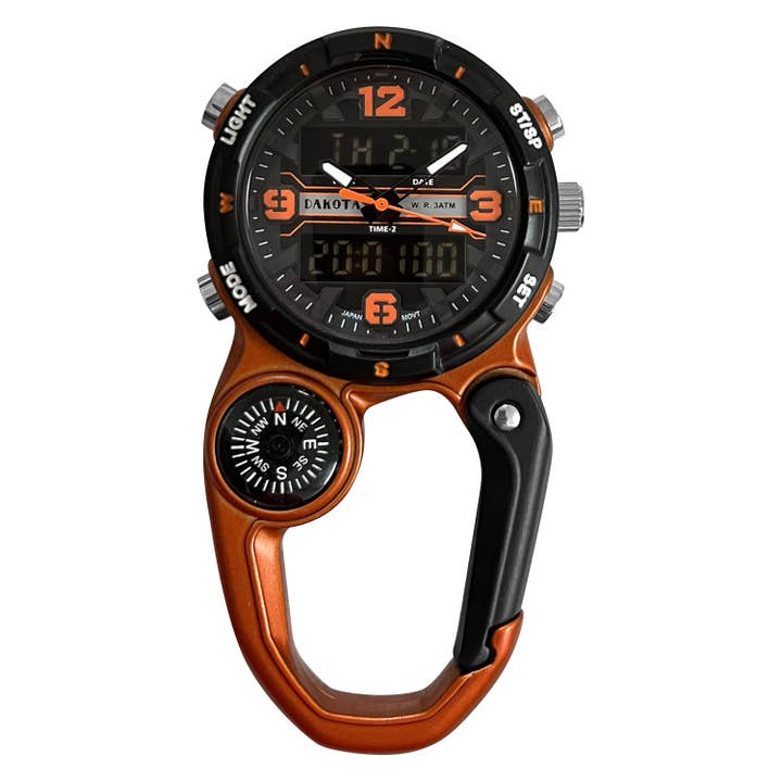 Dakota (Dakota Watch Company) - Venta al por mayor Reloj de bolsillo - Hombre - Reloj analógico y digital con clip, reloj de viaje, alarma, cronómetro