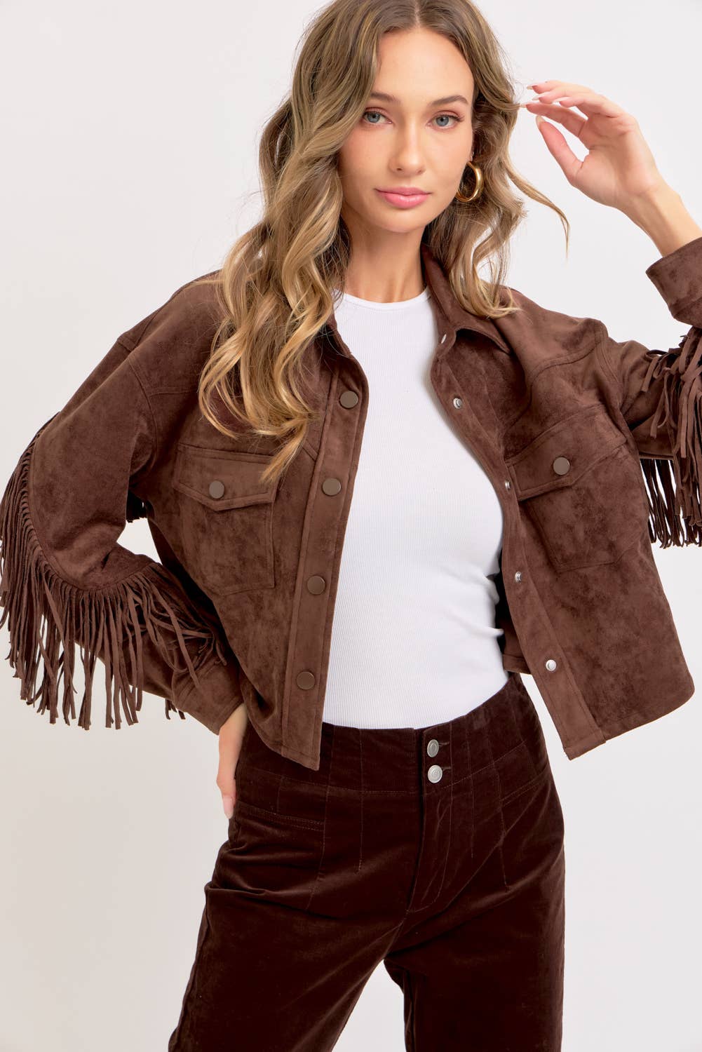 Sweet Lovely by Jen – Großhandel Hemdjacke/Shacket – Damen – Western-inspirierte Wildleder-Shacket41