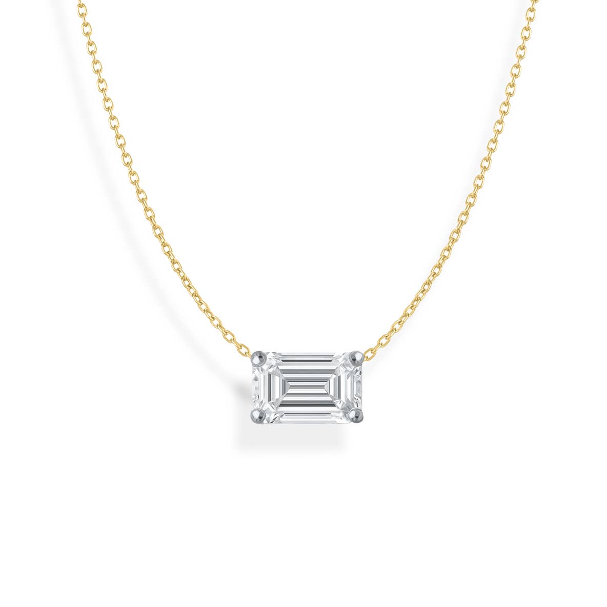 Maya J - Vente Colliers à pendentif - Collier Solitaire en Or 14K avec Diamant de Laboratoire Certifié18