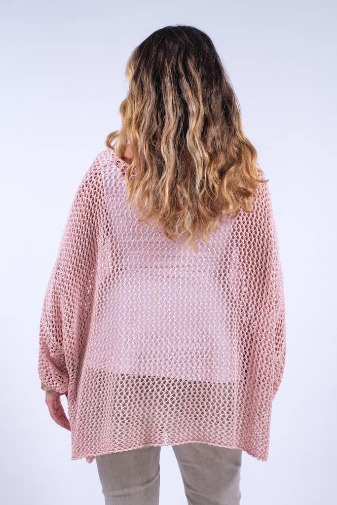 TINA Stephens Italy/Tees By Tina - Wholesale Knit Top - Women's - Lennox Open Knit Topper (BLS133)8