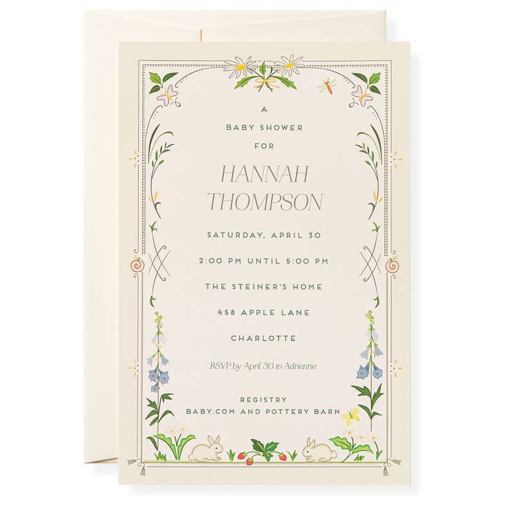 Uitnodigingen voor bloemen voor kinderen voor wholesale door Karen Adams Designs