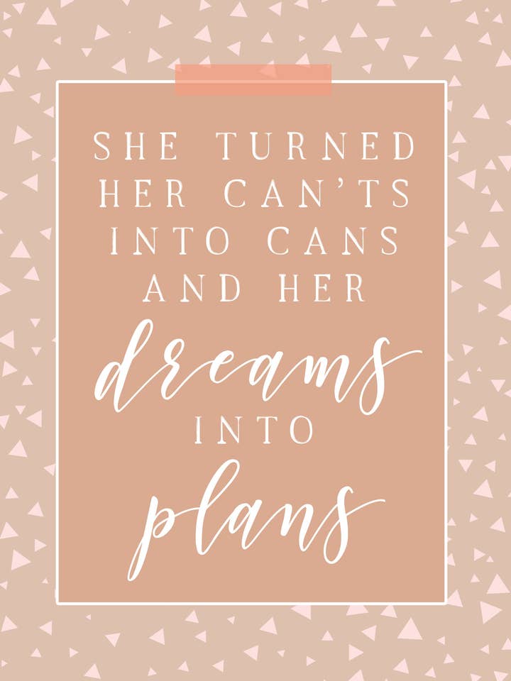 Dreams into Plans for wholesale by Kbelt Designs