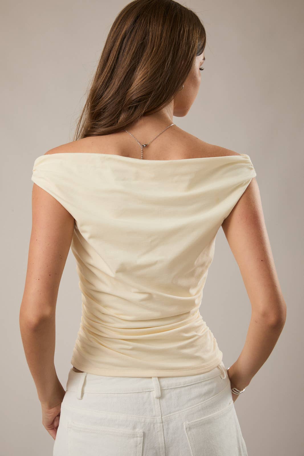 LE LIS - Wholesale Blouse - Women's - OFF THE SHOULDER TOP WITH RUCHING13