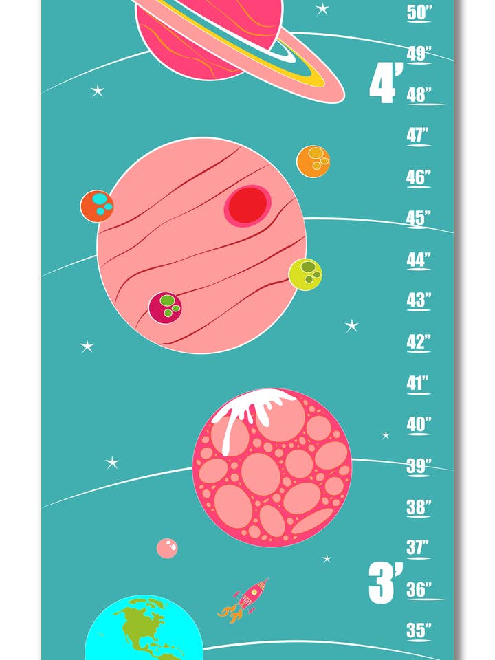 Tableau de croissance personnalisé du système solaire pour la vente par Finny and Zook