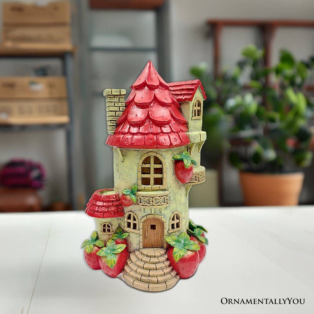 OrnamentallyYou - Wholesale Outdoor Ornament/Decor - Solar Powered Strawberry Fairy Home Garden Statue7