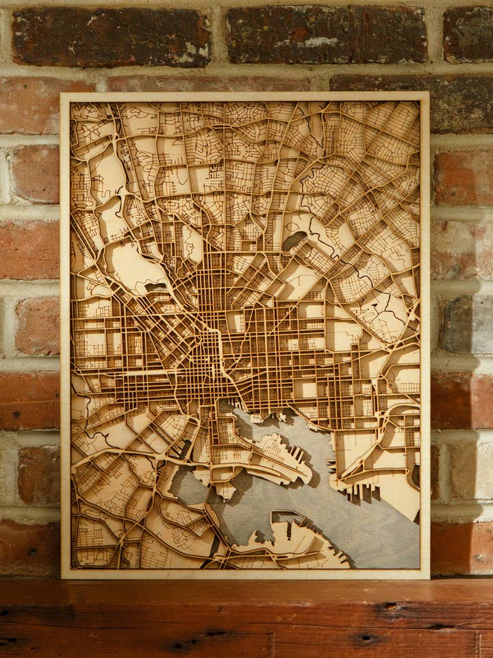 Baltimore, MD City Map for wholesale by Catahoula Sign Co.
