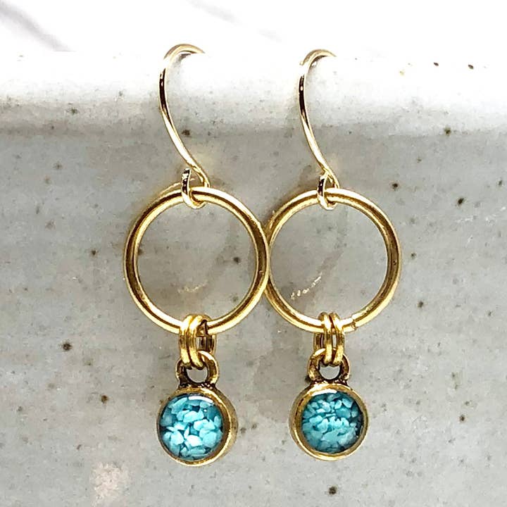 Mini Circle - Orecchini turchesi per la vendita all'ingrosso da parte di June & Simple - by Hadas Kol