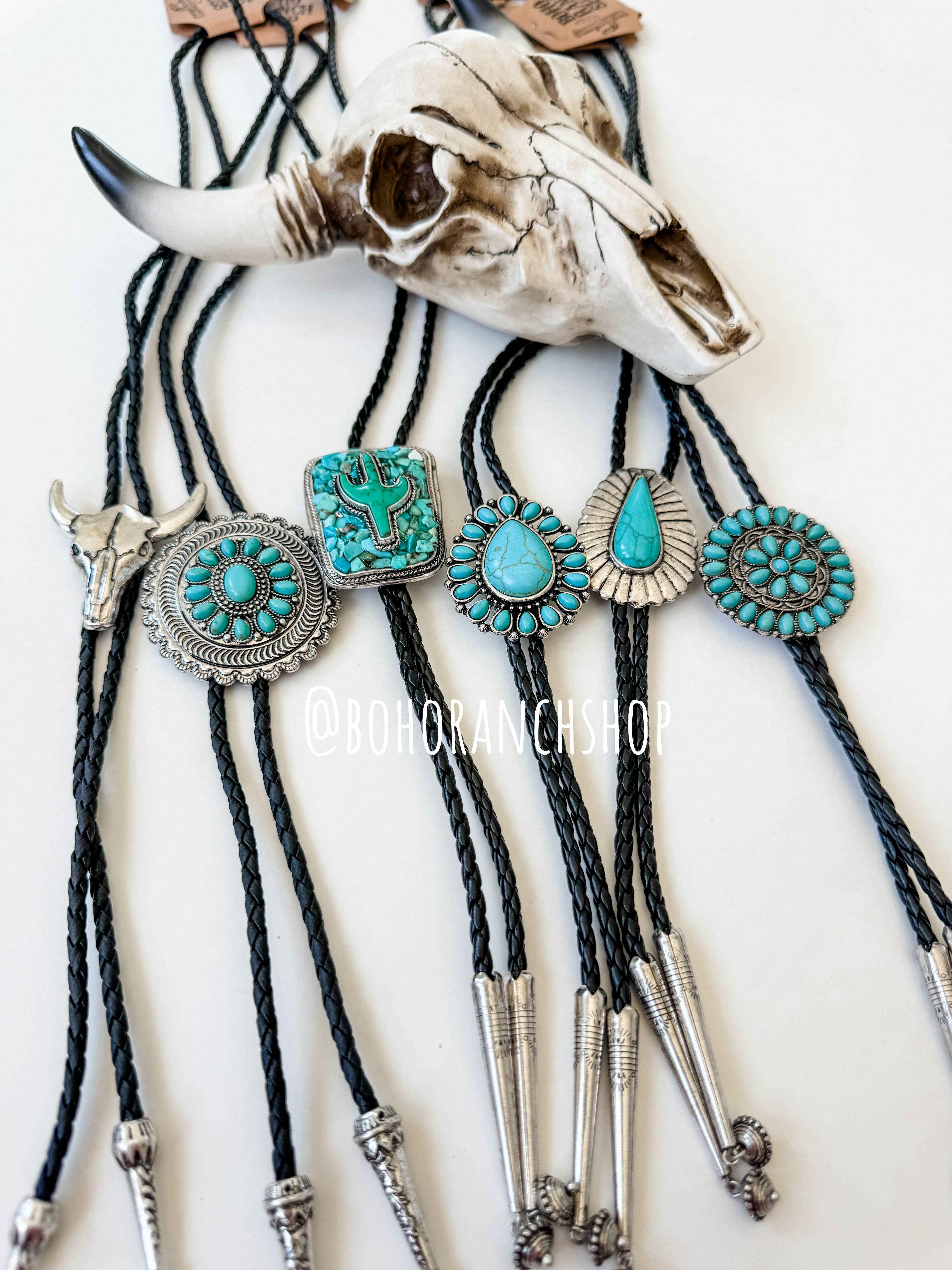 Boho Ranch Shop - Wholesale Pendant/Charm Necklace - Western Bolo Long Pendant Necklace10
