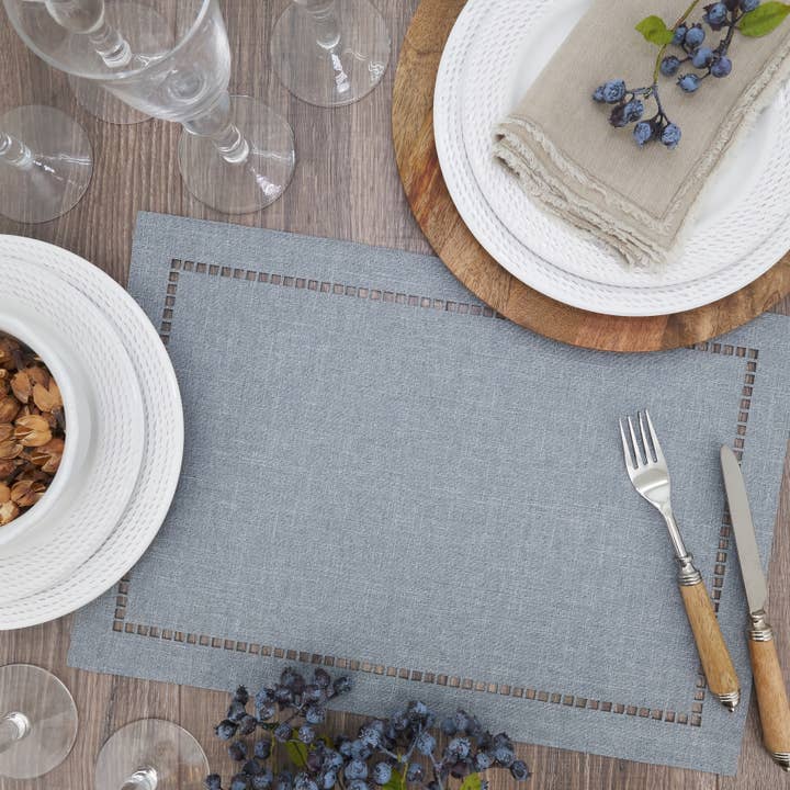 Saro Lifestyle - Wholesale Placemat - Laser-Cut Hemstitch Placemat