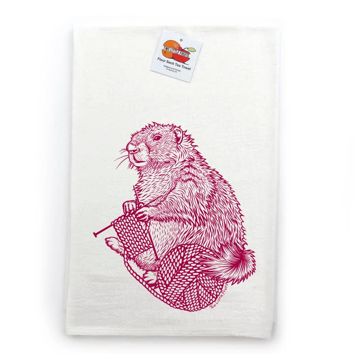 Two Little Fruits - Wholesale Tea Towel - Knitting Humor Tea Towel – Cotton Kitchen & Tabletop