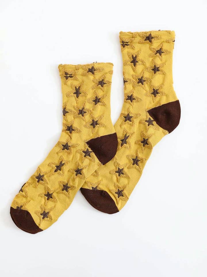 Leto Accessories - Wholesale Socks - Women's - Eco-Friendly Star Design Organic Socks 🌟6