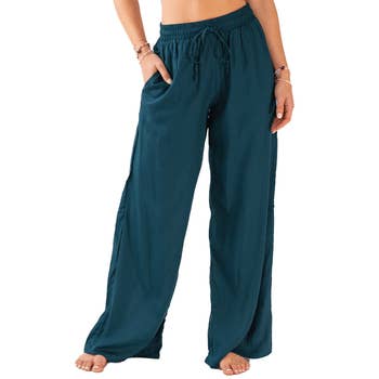 Lotus and Luna Harem Pants Thai Pants for Women Perfect for Beach & Lounge,  Madagascar Harem Pants S/M