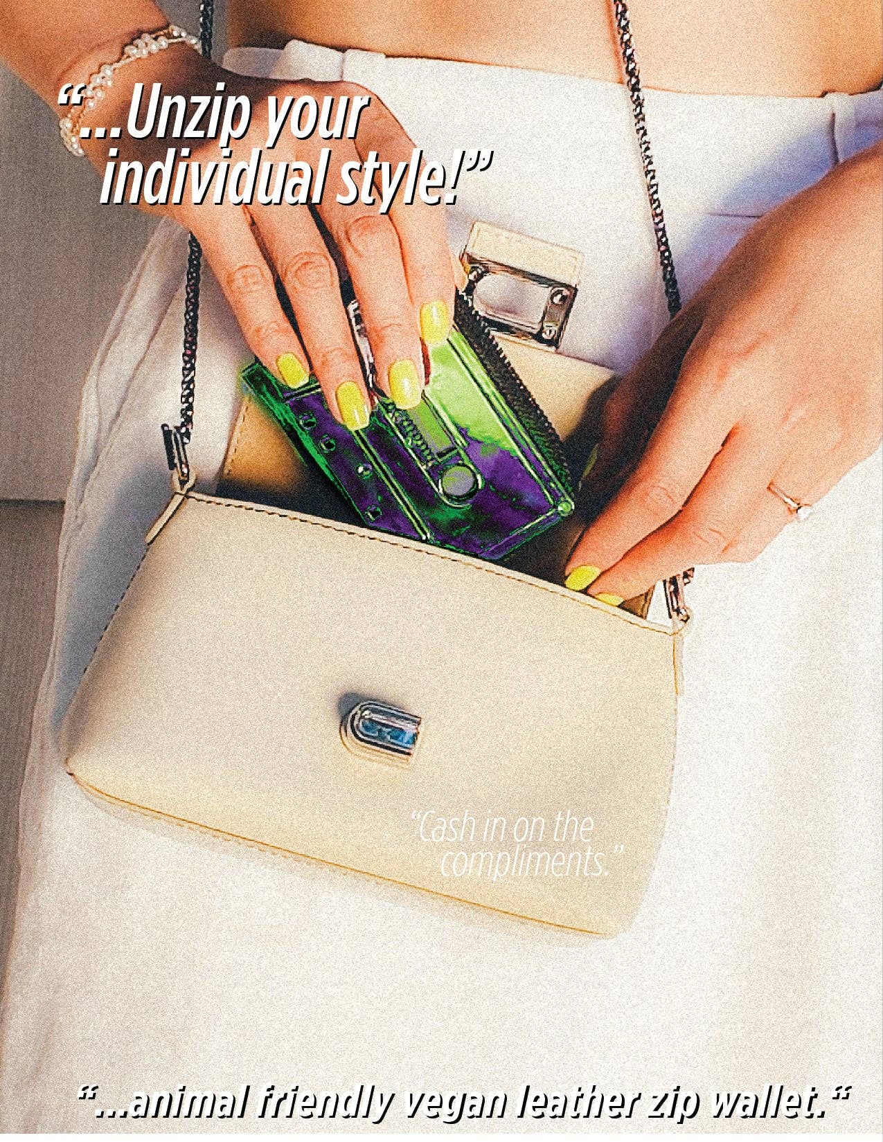 Fydelity – wholesale Plånbok - Unisex – 70271: Kassettbandsplånbok | Elektrogrön Krom5