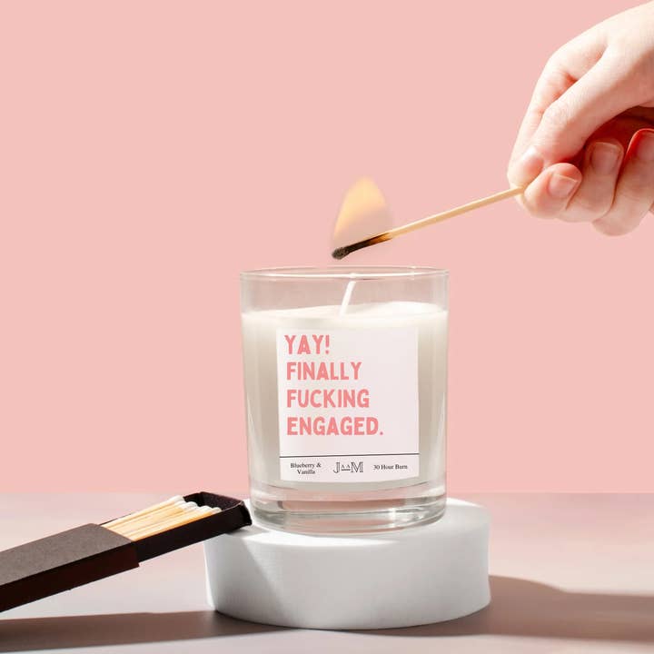 Engagement Candle Cheeky Engaged Gifts For Her for wholesale by JaaM
