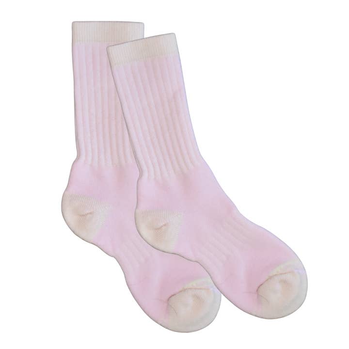 Crew Socks - Temperature Control - Merino Wool - Pink for wholesale by Kustom Knits