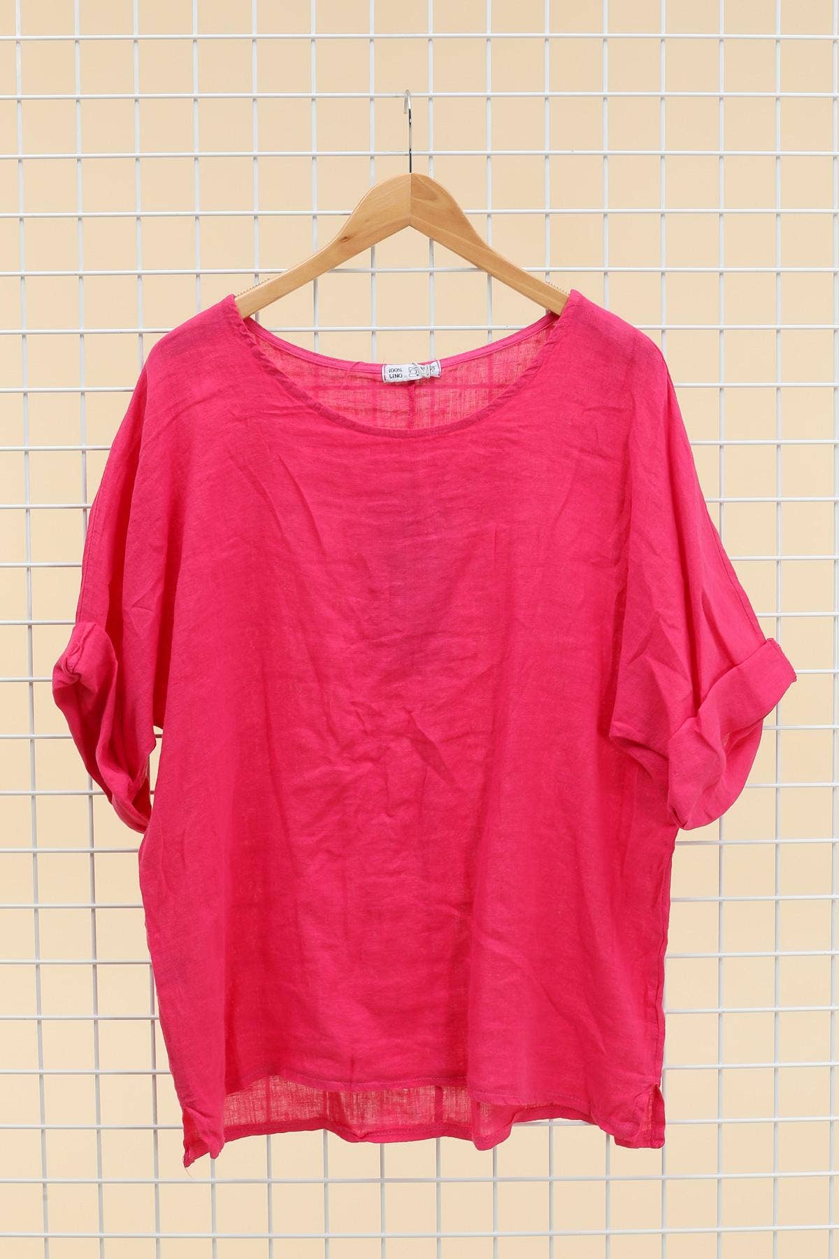 la maison des fibres naturelles - Wholesale Tunic - Women's - Round neck linen t-shirt 83446 100% linen3