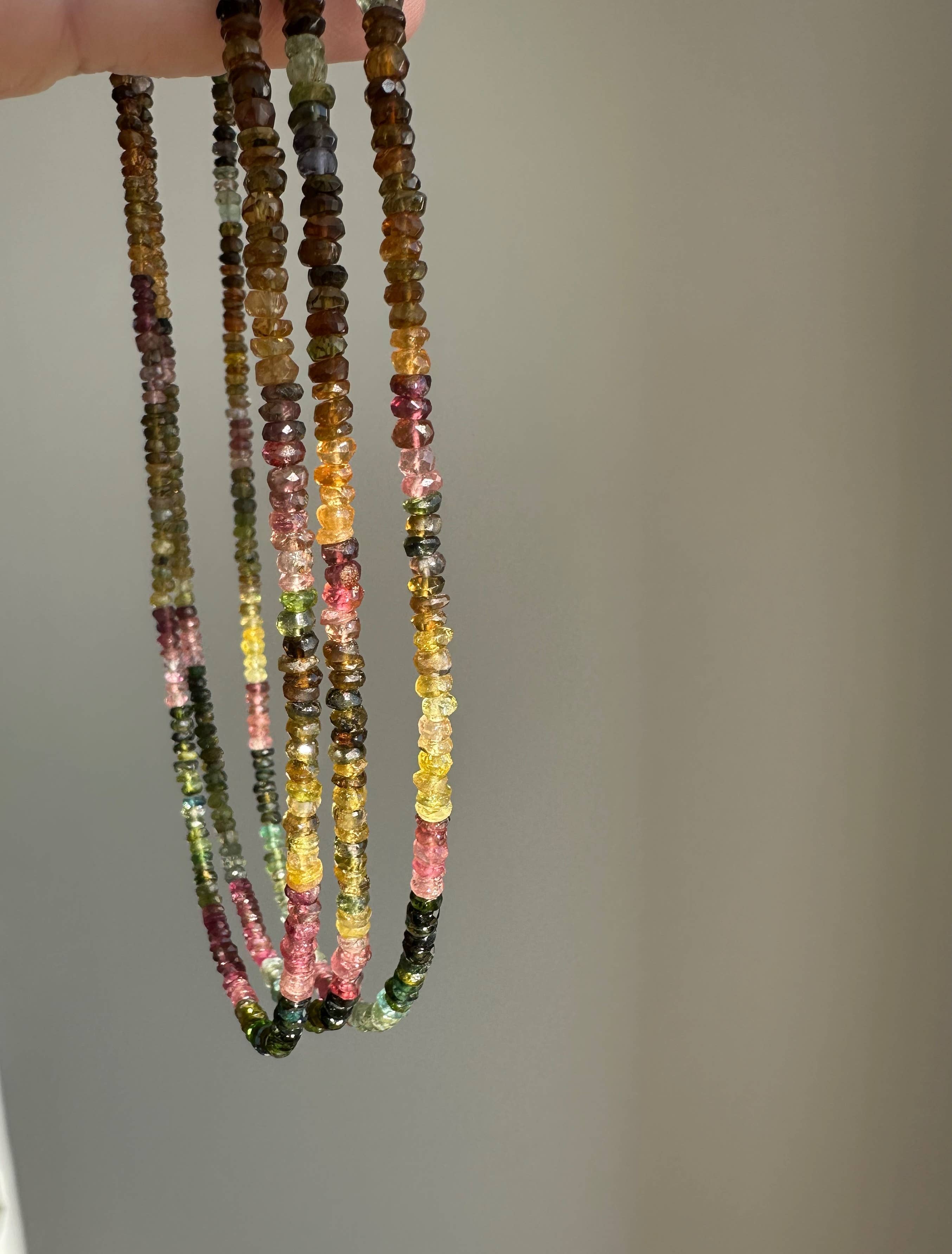 Anokhi Green | Handmade Gemstone Jewelry - Wholesale Beaded/Pearl Necklace - Tourmaline Extender Necklace | Gold Beads| October Gems1