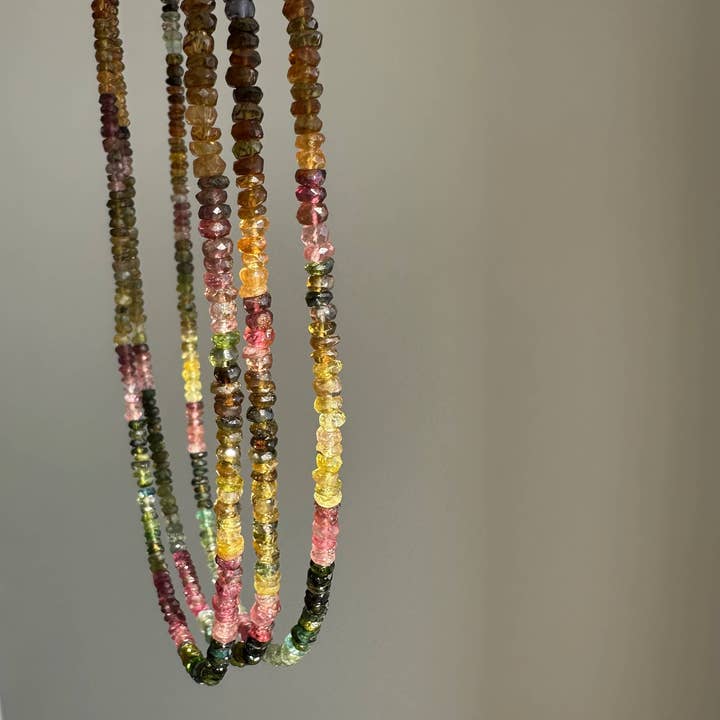 Anokhi Green | Handmade Gemstone Jewelry - Wholesale Beaded/Pearl Necklace - Tourmaline Extender Necklace | Gold Beads| October Gems1