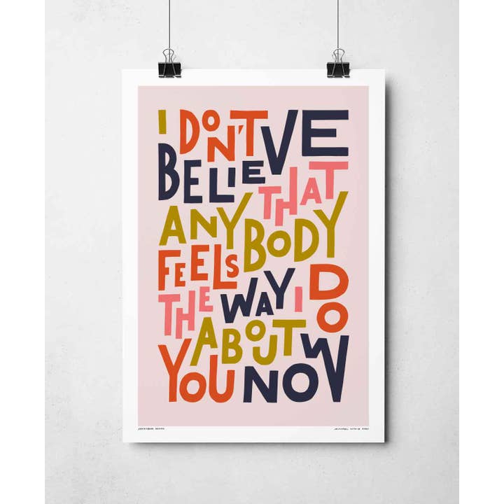 Sketchbook Design – Engroshandel Kunsttryk – Wonderwall Indie Music Fed Typografi Sang Lyrisk tryk
