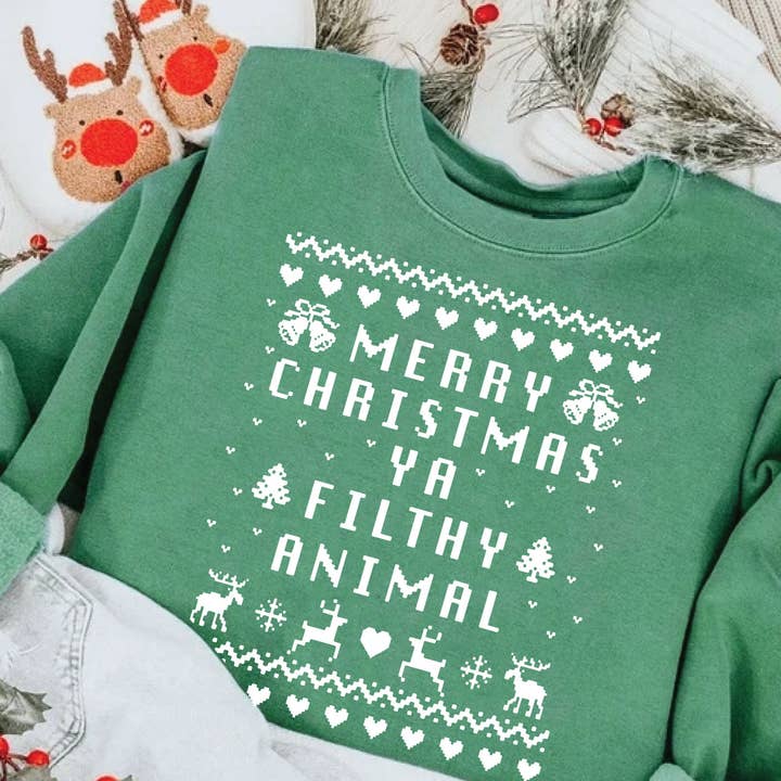 MERRY CHRISTMAS YA Graphic Sweatshirt and other Purchase Wholesale filthy. Free Returns & Net 60 Terms on Faire trending on Faire.