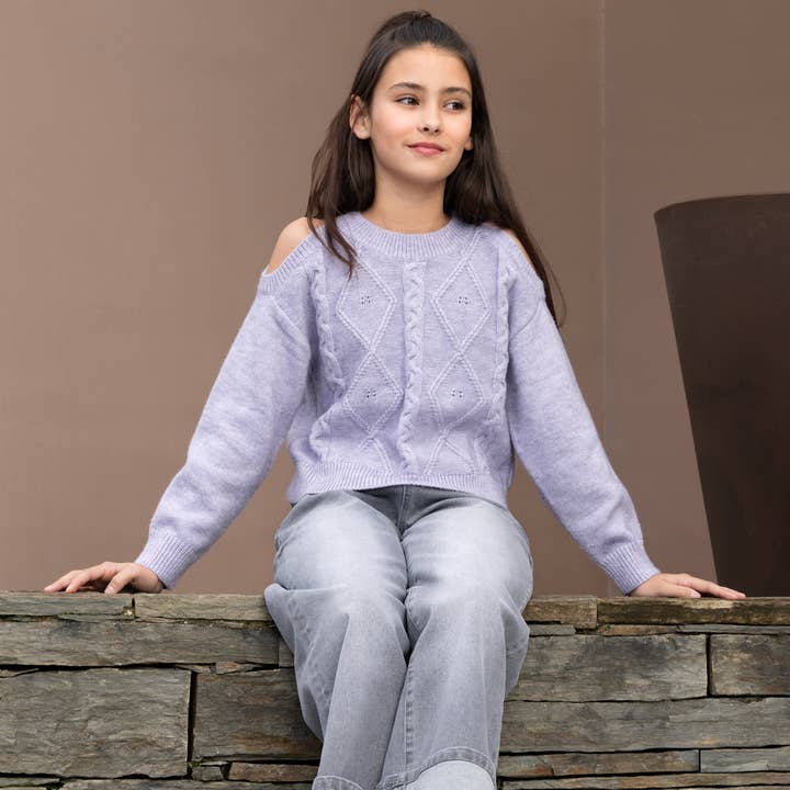 TG-XH8027-73 - Pull en tricot pour adolescente pour la vente par Ativo Kids