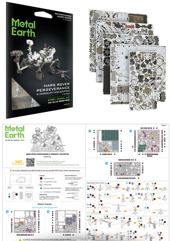 Metal Earth - Wholesale Decorative Tabletop Object - Mars Rover Perseverance & Ingenuity Helicopter