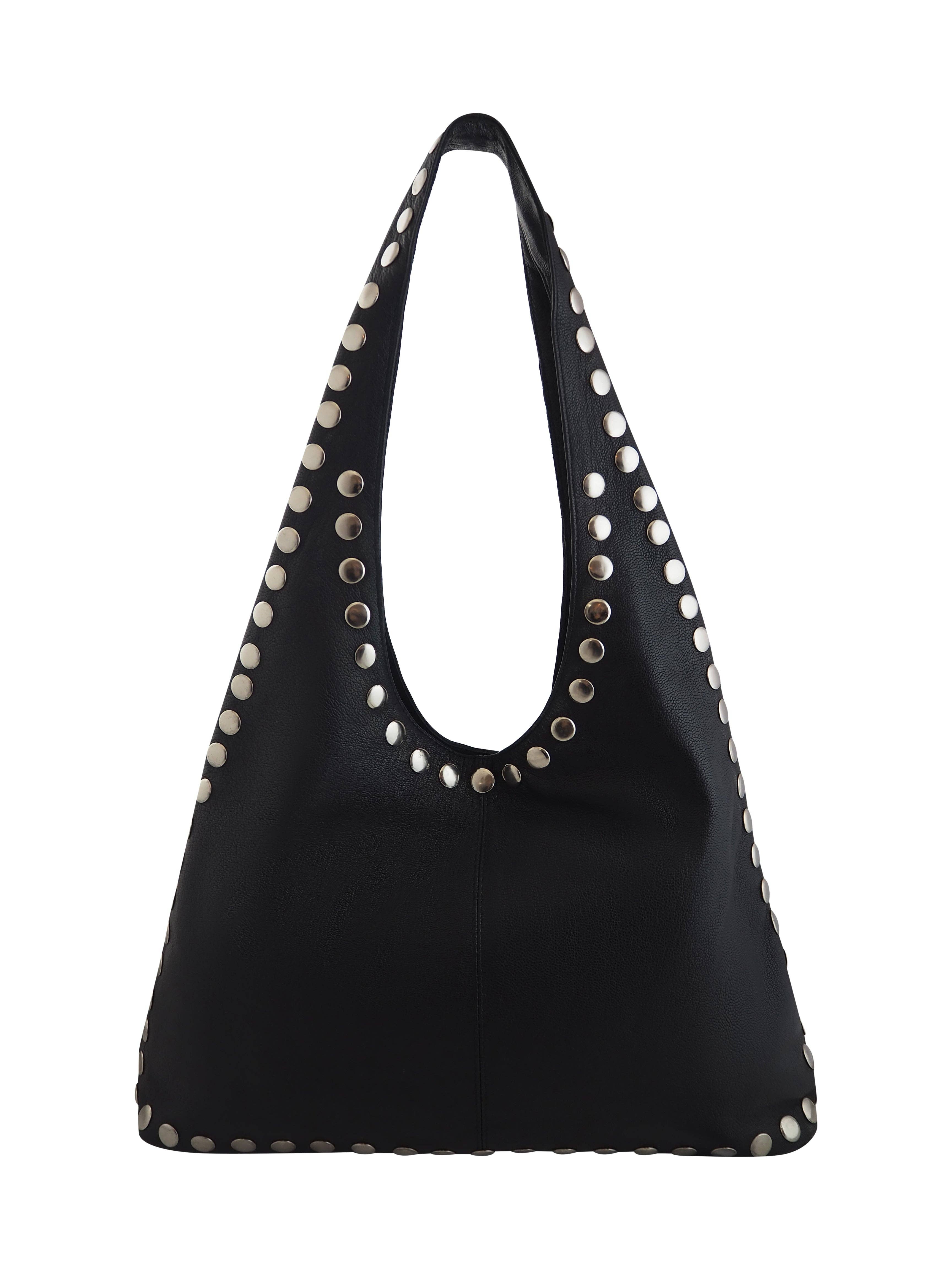 Cadelle Leather - Wholesale Shoulder bag – women's - Jenna Studded Hobo | Black0