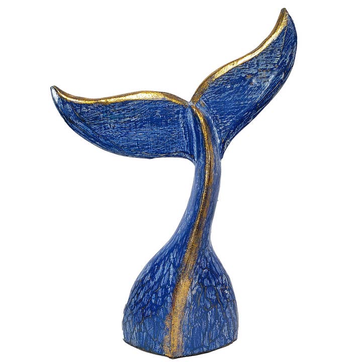 Handgeschnitzter und bemalter Walflosse Größe 16 x 10 x 3 Zoll für den Großhandel von Stoneage Arts Inc