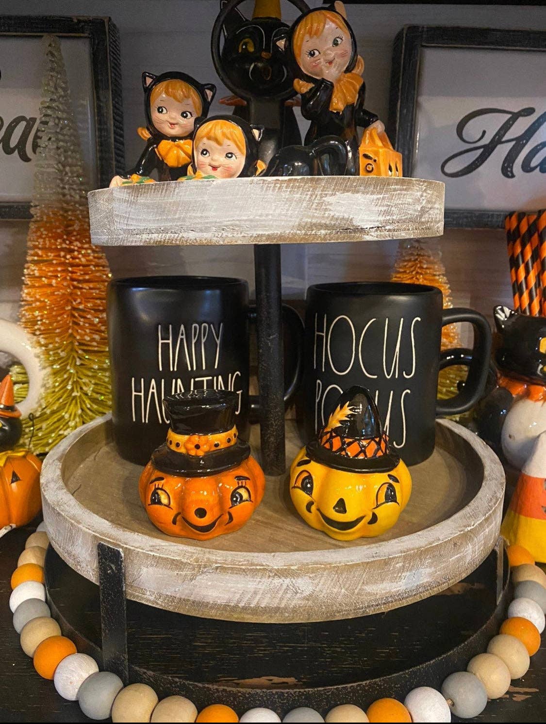 NwT Rae outlet Dunn Halloween 4 Mug Bundle Trick or Treat Boo! Eek!