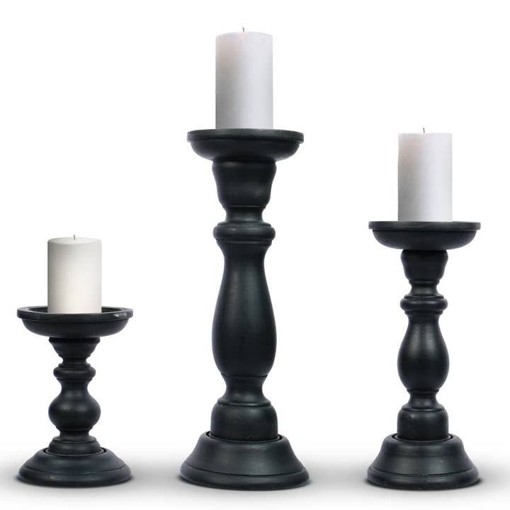 Tuli in Matte Black Candleholder Set of 3 and other Purchase Wholesale black candle stick holders. Free Returns & Net 60 Terms on Faire trending on Faire.