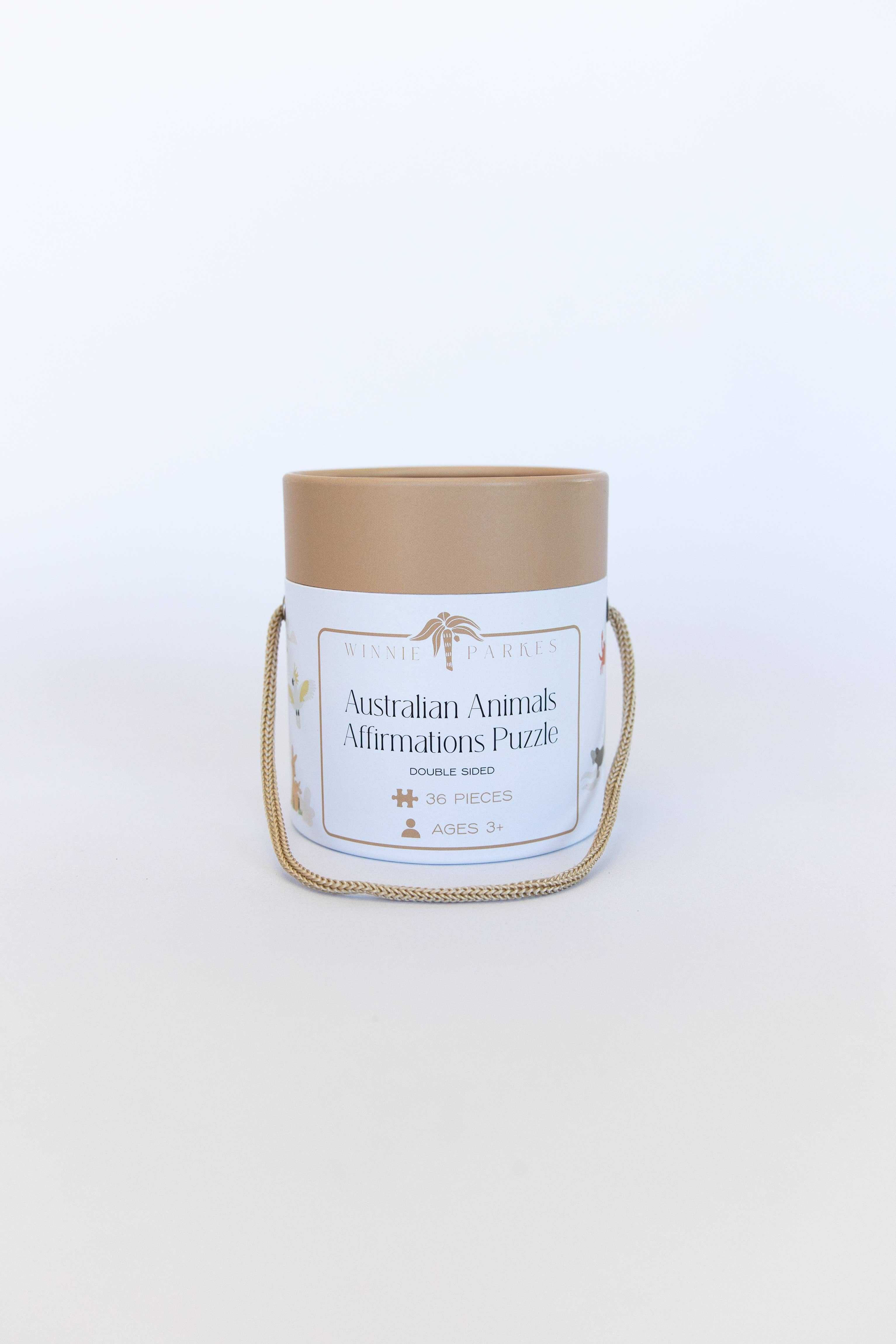 Winnie Parkes - Wholesale Puzzle - Kids - Australian Animals Affirmations Puzzle - Double Sided1