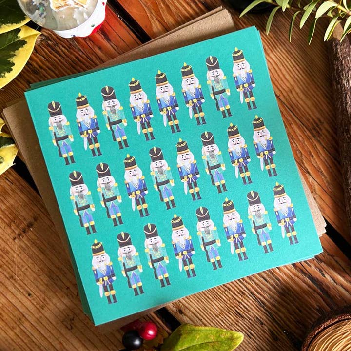 Pacchetto di biglietti di Natale, 5 x biglietti di Natale, Multi Schiaccianoci per la vendita all'ingrosso da parte di Under the Willow Tree