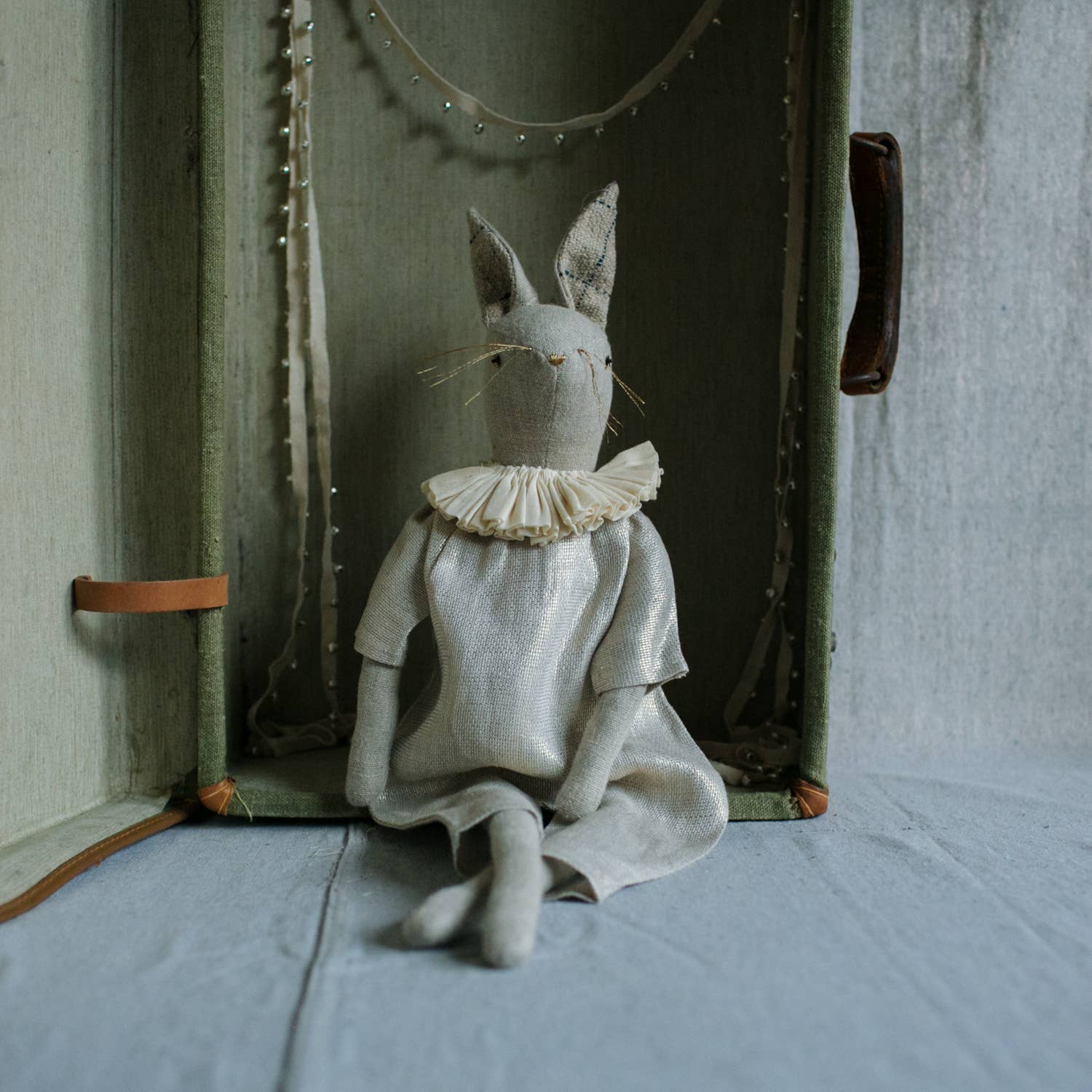 Skippy Cotton - Wholesale Decorative Tabletop Object - Ruffle Bun Ragdoll - Cotton-filled Art Doll8